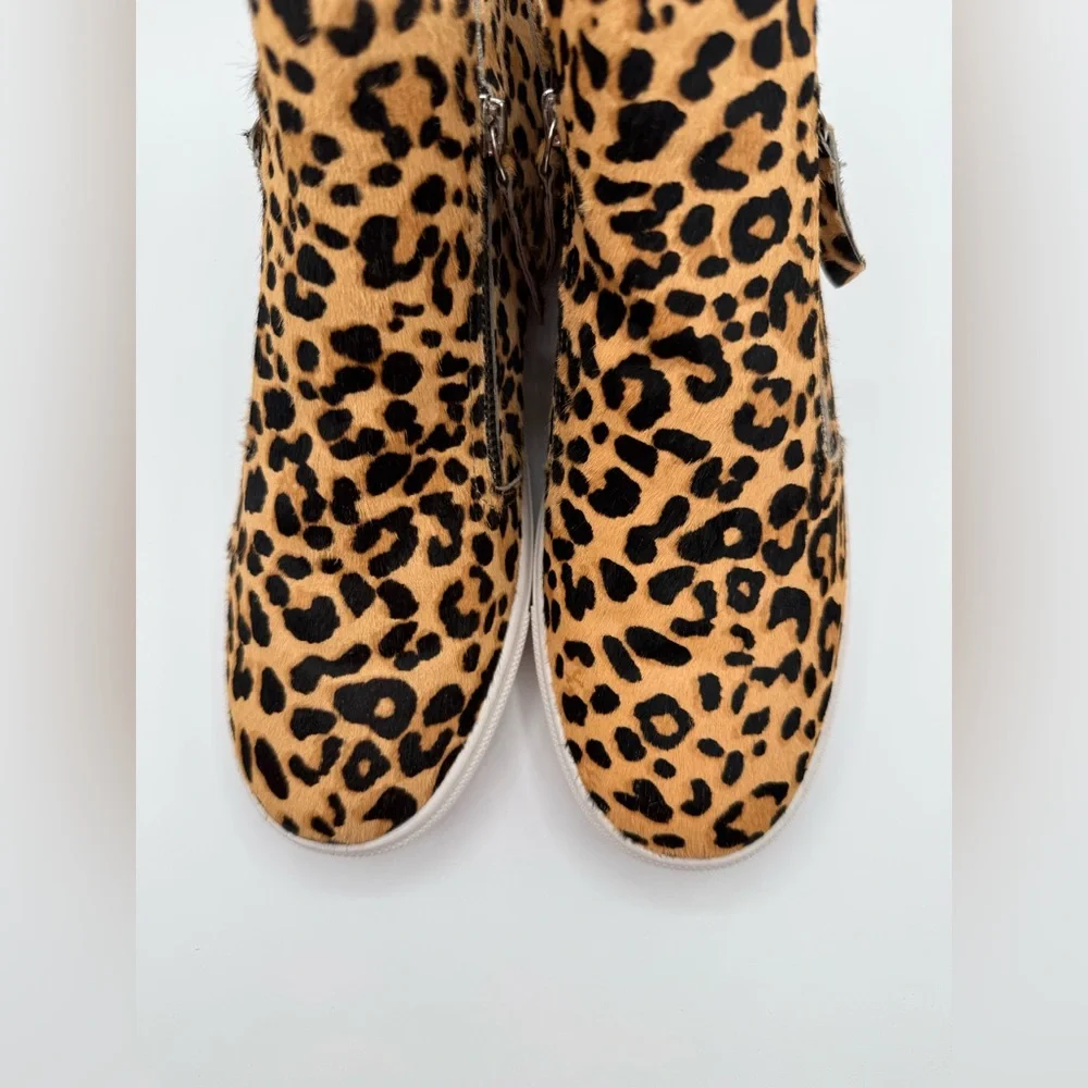 Steve MaddenWomen's Caliber Wedge Sneakers Leopard Print High-Top Sneakers SZ 10 - Picture 6 of 16